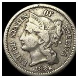 1882 Nickel Three-Cent Piece ABOUT UNCIRCULATED