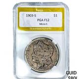 190-S Morgan Silver Dollar PGA F12 Micro S