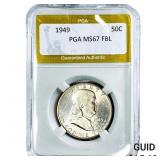 1949 Franklin Half Dollar PGA MS67 FBL