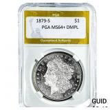1879-S Morgan Silver Dollar PGA MS64+ DMPL