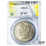 1886-O Morgan Silver Dollar ANACS EF45