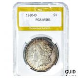 1880-O Morgan Silver Dollar PGA MS63