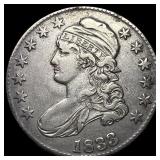 1833 Capped Bust Half Dollar LIGHTLY CIRCULATED