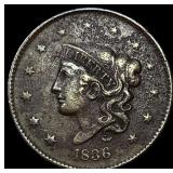 1836 Coronet Head Large Cent CLOSELY UNCIRCULATED