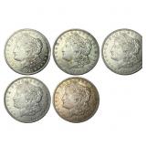 [5 Coins] 1921 Morgan Silver Dollar