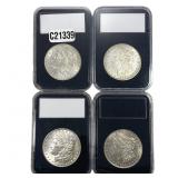 [4 Coins] 1879-1921 Morgan Silver Dollar
