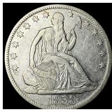 1858-O Silver Seated Liberty Half Dollar  CLOSELY
