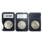[3 Coins] 1896-1901 Morgan Silver Dollar