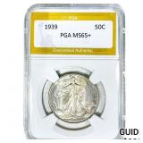 1939 Walking Liberty Half Dollar PGA MS65+