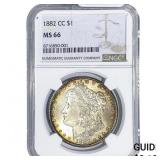1882-CC Morgan Silver Dollar NGC MS66