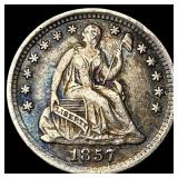 1857 Silver Half Dime NEARLY UNCIRCULATED