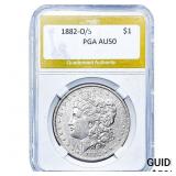 1882-O/S Morgan Silver Dollar PGA AU50