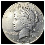 1934-S Silver Peace Dollar LIGHTLY CIRCULATED