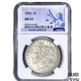 1896 Morgan Silver Dollar NGC MS61