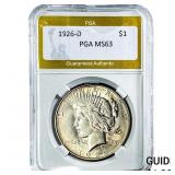 1926-D Silver Peace Dollar PGA MS63