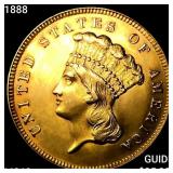 1888 $3 Gold Piece UNCIRCULATED +