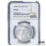 1949 Canada Silver Dollar - George VI NGC SP66