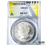 1880-S Morgan Silver Dollar ANACS MS63