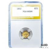 1852 Rare Gold Dollar PGA MS64