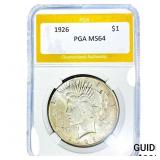 1926 Silver Peace Dollar PGA MS64