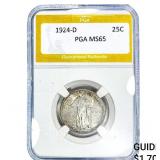 1924-D Standing Liberty Quarter PGA MS65