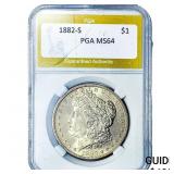 1882-S Morgan Silver Dollar PGA MS64