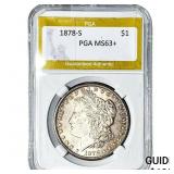 1878-S Morgan Silver Dollar PGA MS63+