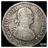 1802 Bolivia Potosi Silver 1 Real