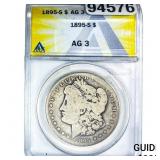 1895-S Morgan Silver Dollar ANACS AG3