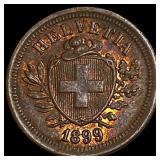 1899 Switzerland 1 Bronze 1 Rappen