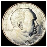 1936 Silver Arkansas Centennial Half Dollar  GEM