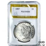 1887 Morgan Silver Dollar PGA MS66
