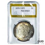 1878 7/8TF Morgan Silver Dollar PGA MS63