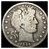 1896 Silver Barber Half Dollar NICELY CIRCULATED
