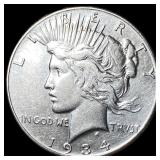 1934-S Silver Peace Dollar CLOSELY  UNCIRCULATED