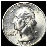 1936-D Silver Washington Quarter UNCIRCULATED