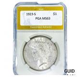 1923-S Silver Peace Dollar PGA MS63