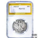 1921-D Walking Liberty Half Dollar PGA F12