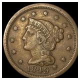 1849 Braided Hair Large Cent CLOSELY UNCIRCULATED