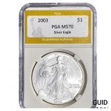 2003 American Silver Eagle PGA MS70