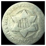 1852 Silver Three-Cent Piece NICELY CIRCULATED