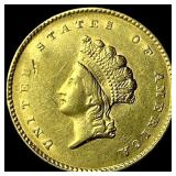 1855 Gold $1 Indian Princess Type 2 UNCIRCULATED