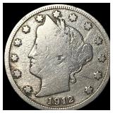 1912-S Liberty Head Nickel NICELY CIRCULATED