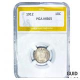 1912 Barber Dime PGA MS65