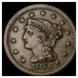 1855 Braided Hair Large Cent CHOICE AU