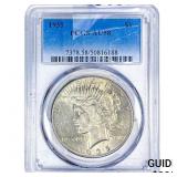1935 Silver Peace Dollar PCGS AU58