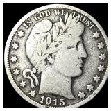 1915-S Silver Barber Half Dollar NICELY CIRCULATED