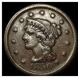 1850 Braided Hair Large Cent CLOSELY UNCIRCULATED
