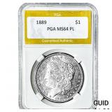 1889 Morgan Silver Dollar PGA MS64 PL