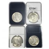 [4 Coins] 1922 Silver Peace Dollar